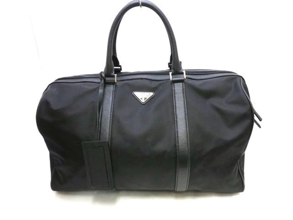 Prada Tessuto Boston bag black calfskin